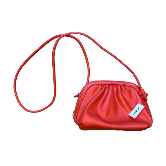 NWT Red Crossbody Bag Vegan Leather - Picture 1 of 4